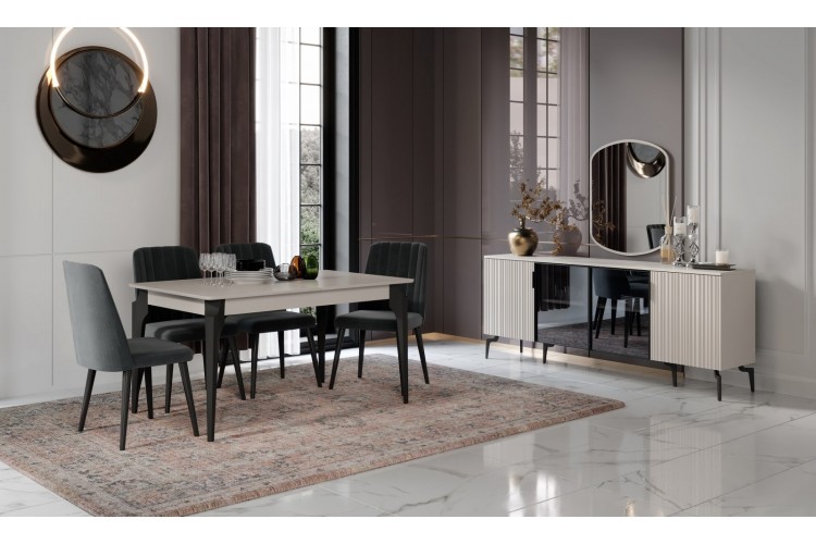 Riva Kumtaşı Yemek Odası Takımı %100 MDF