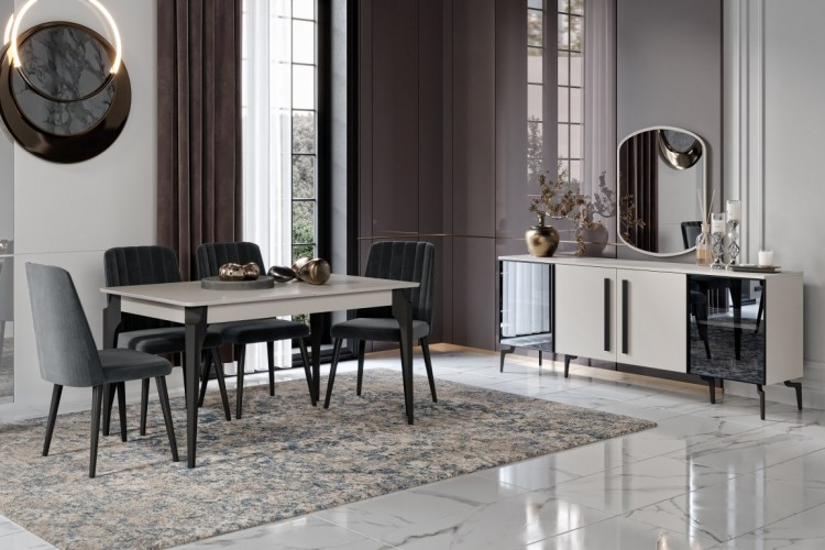 Silivri Kumtaşı Yemek Odası Takımı %100 MDF